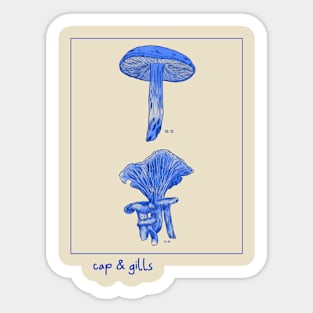 Cap and Gills Mushroom Sticker